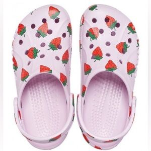 NWT - Crocs Baya Seasonal Printed Clog Ballerina Pink Strawberry M4/W6